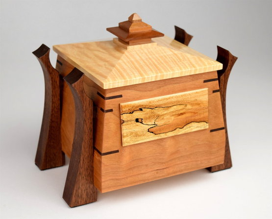Asian design wood box